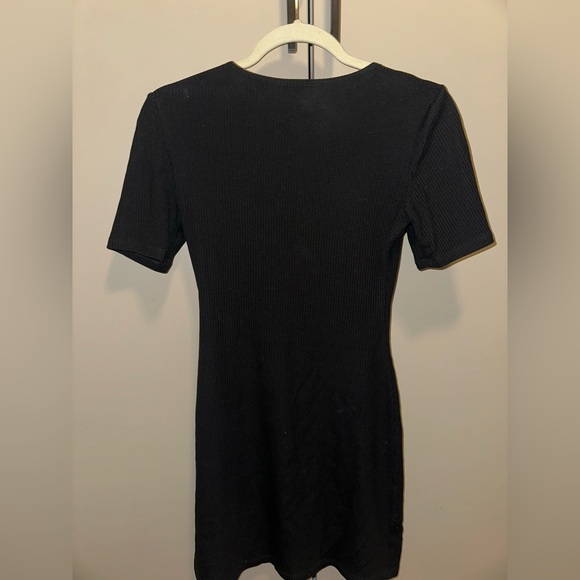 REFORMATION Kendy Black Ribbed Tshirt Dress Size Small - Picture 6 of 8